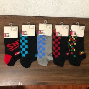 Vans Checker Men’s Ankle Socks 5 Pack Wholesale Misprint Size 6.5-9